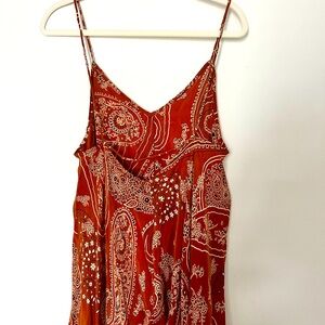 M Zara Woman set. Rust paisley colored tunic and flared pant set. New with tags.